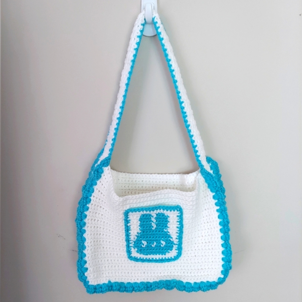 Brand New Handmade Blue Bunny Purse